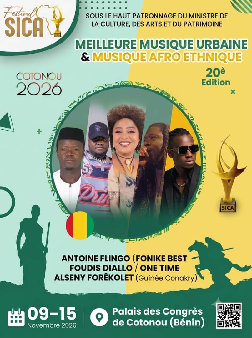 Les artistes guinéens au cœur du Festival SICA 2026 au Bénin whatsapp image 2026 09 11 at 10.15.06 pm