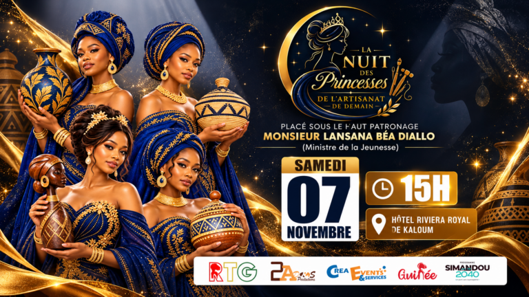 affiche luxueuse de la nuit des princesses de l’artisanat